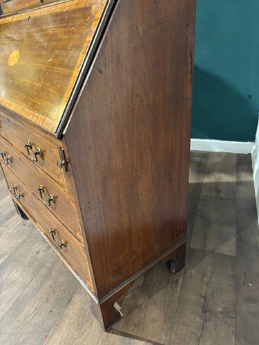 Edwardian Inlaid Bureau Bookcase