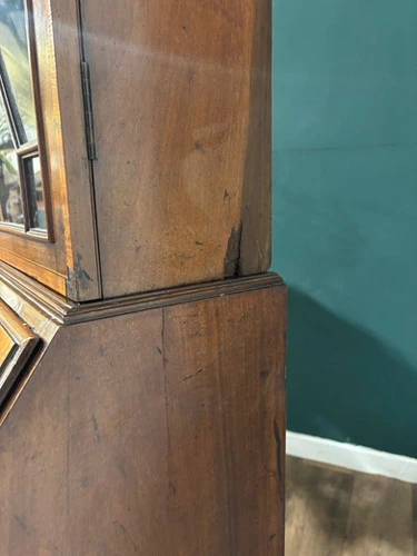 Edwardian Inlaid Bureau Bookcase