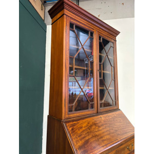 Edwardian Inlaid Bureau Bookcase