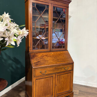 Edwardian Inlaid Bureau Bookcase