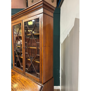 Edwardian Inlaid Bureau Bookcase