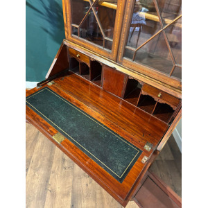 Edwardian Inlaid Bureau Bookcase