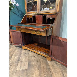 Edwardian Inlaid Bureau Bookcase