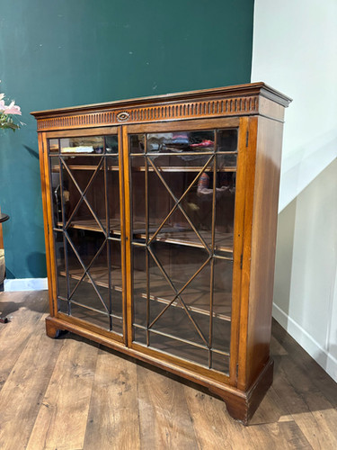 Edwardian Mahogany Astral Glazed Bookcase / Display Cabinet