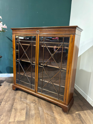 Edwardian Mahogany Astral Glazed Bookcase / Display Cabinet