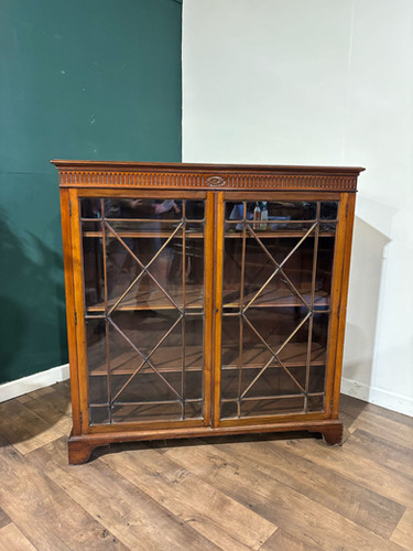Edwardian Mahogany Astral Glazed Bookcase / Display Cabinet
