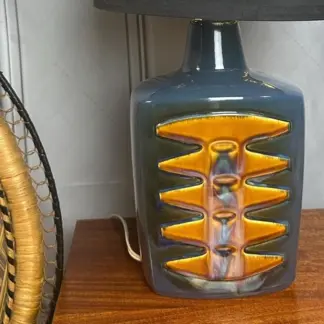Einar Johansen Stentoj Soholm Blue Table Lamp 1022, Danish Design Desk Lamp, Vintage Design, 1960s, Mid Century Decor