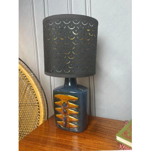Einar Johansen Stentoj Soholm Blue Table Lamp 1022, Danish Design Desk Lamp, Vintage Design, 1960s, Mid Century Decor