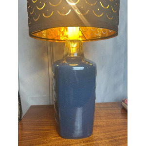 Einar Johansen Stentoj Soholm Blue Table Lamp 1022, Danish Design Desk Lamp, Vintage Design, 1960s, Mid Century Decor