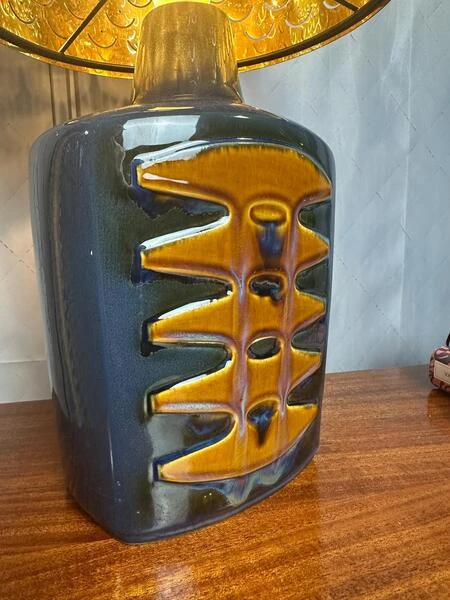 Einar Johansen Stentoj Soholm Blue Table Lamp 1022, Danish Design Desk Lamp, Vintage Design, 1960s, Mid Century Decor