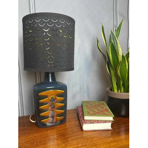 Einar Johansen Stentoj Soholm Blue Table Lamp 1022, Danish Design Desk Lamp, Vintage Design, 1960s, Mid Century Decor