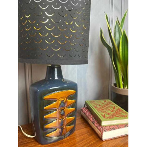 Einar Johansen Stentoj Soholm Blue Table Lamp 1022, Danish Design Desk Lamp, Vintage Design, 1960s, Mid Century Decor