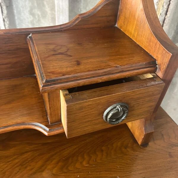 Elegant Edwardian Mahogany Dressing Table With Mirror, Antique Wooden Furniture, Vanity Cabinet, Bedroom Piece, Makeup Dresser