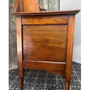 Elegant Edwardian Mahogany Dressing Table With Mirror, Antique Wooden Furniture, Vanity Cabinet, Bedroom Piece, Makeup Dresser