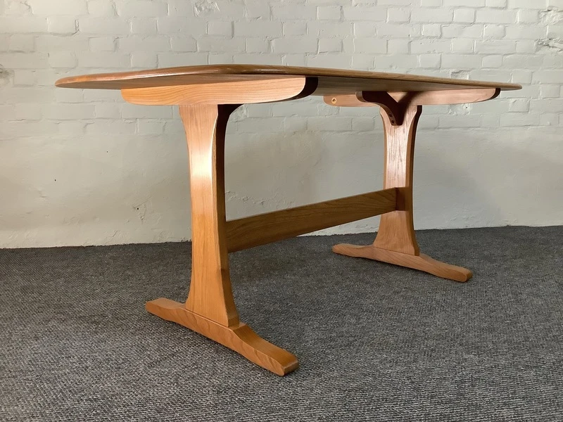 Ercol Aldeburgh Refectory Dining Table In Light Elm.