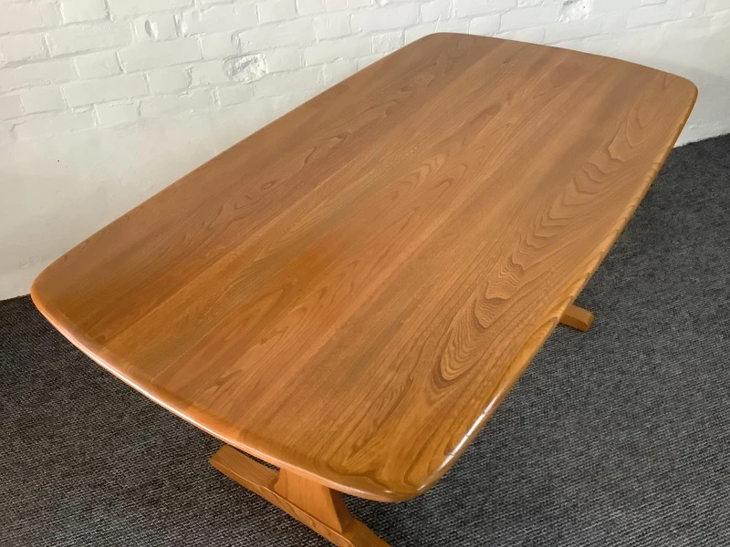 Ercol Aldeburgh Refectory Dining Table In Light Elm.