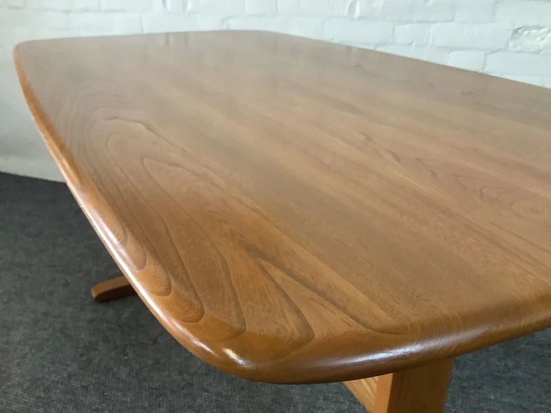 Ercol Aldeburgh Refectory Dining Table In Light Elm.