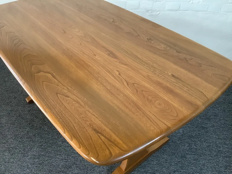 Ercol Aldeburgh Refectory Dining Table In Light Elm.