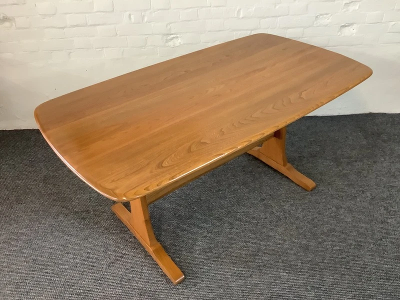 Ercol Aldeburgh Refectory Dining Table In Light Elm.