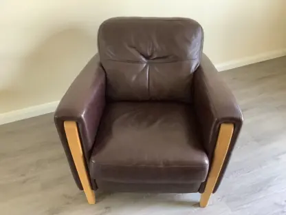 Ercol Augusta Leather Armchair - Image 17