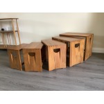 Ercol Nest Of Five Tables. Handcrafted In High Wycombe 1964/70.