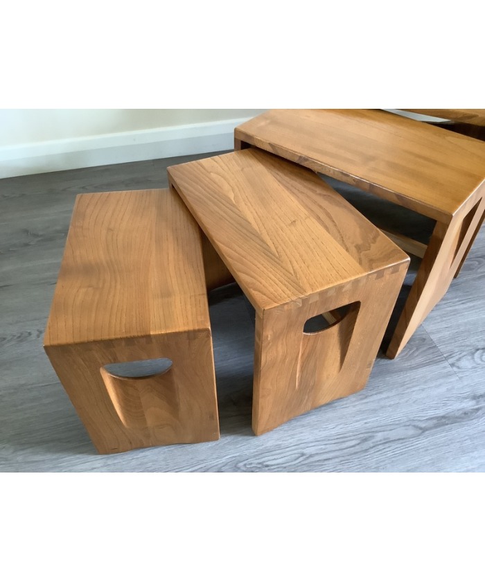 Ercol Nest Of Five Tables. Handcrafted In High Wycombe 1964/70.