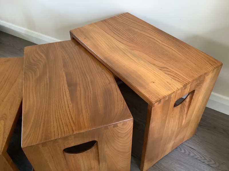 Ercol Nest Of Five Tables. Handcrafted In High Wycombe 1964/70.