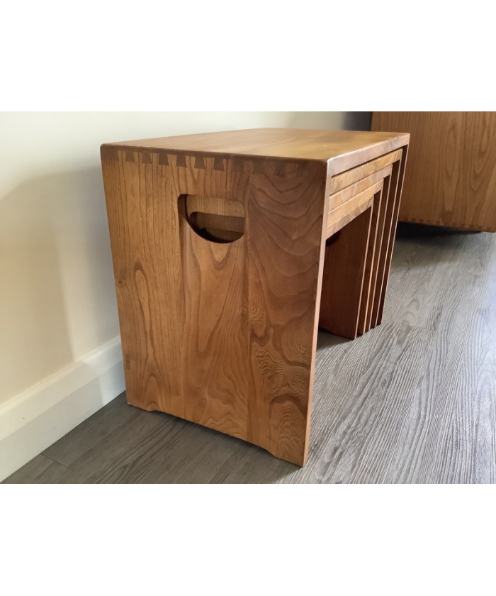 Ercol Nest Of Five Tables. Handcrafted In High Wycombe 1964/70.