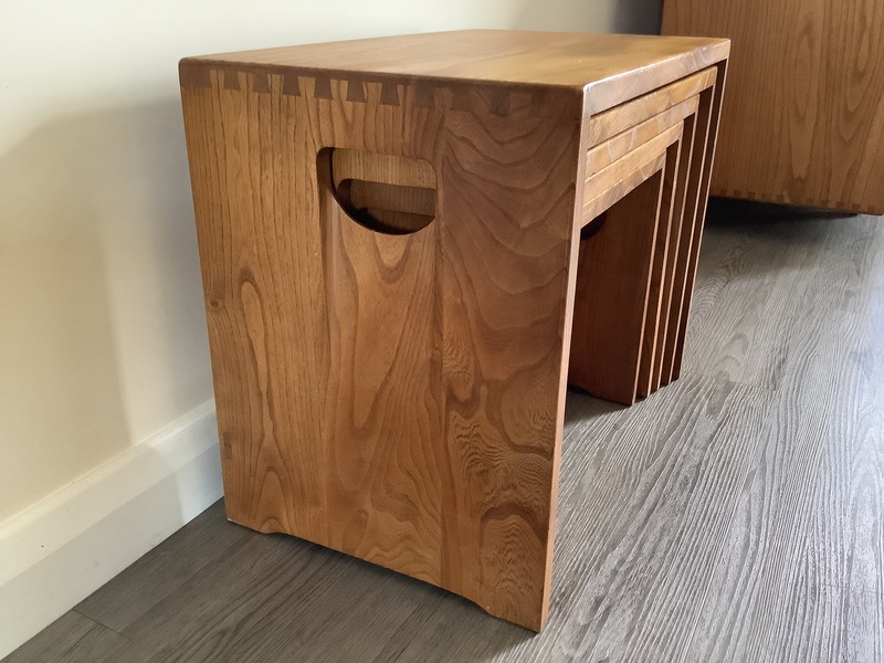 Ercol Nest Of Five Tables. Handcrafted In High Wycombe 1964/70.