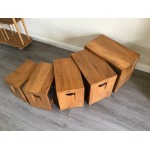 Ercol Nest Of Five Tables. Handcrafted In High Wycombe 1964/70.