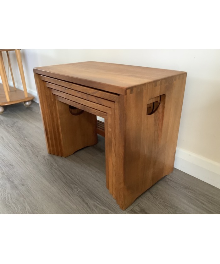 Ercol Nest Of Five Tables. Handcrafted In High Wycombe 1964/70.