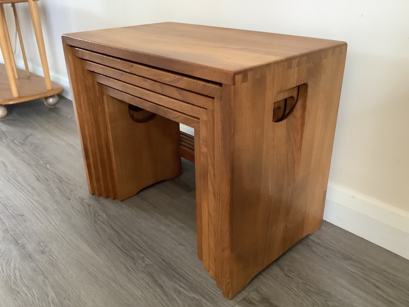 Ercol Nest Of Five Tables. Handcrafted In High Wycombe 1964/70.