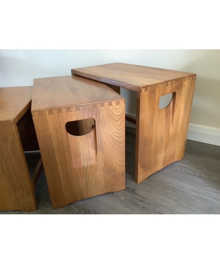 Ercol Nest Of Five Tables. Handcrafted In High Wycombe 1964/70.