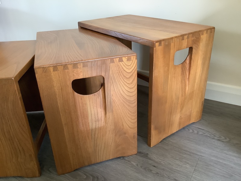 Ercol Nest Of Five Tables. Handcrafted In High Wycombe 1964/70.