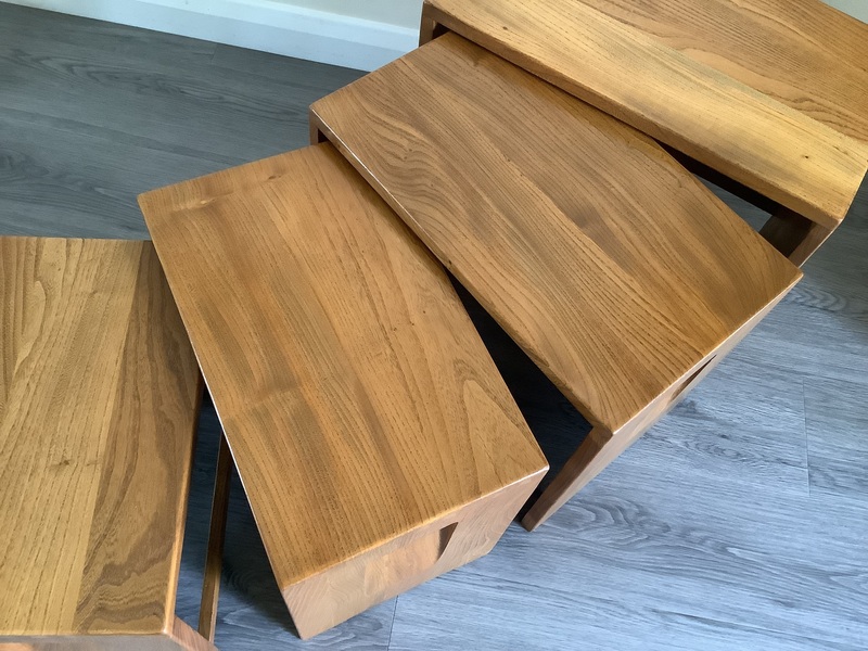 Ercol Nest Of Five Tables. Handcrafted In High Wycombe 1964/70.