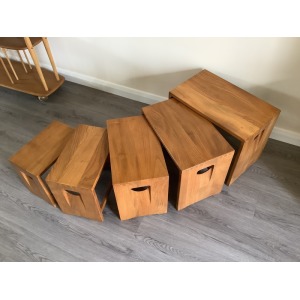 Ercol Nest Of Five Tables. Handcrafted In High Wycombe 1964/70.