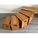 Ercol Nest Of Five Tables. Handcrafted In High Wycombe 1964/70.