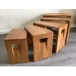 Ercol Nest Of Five Tables. Handcrafted In High Wycombe 1964/70.