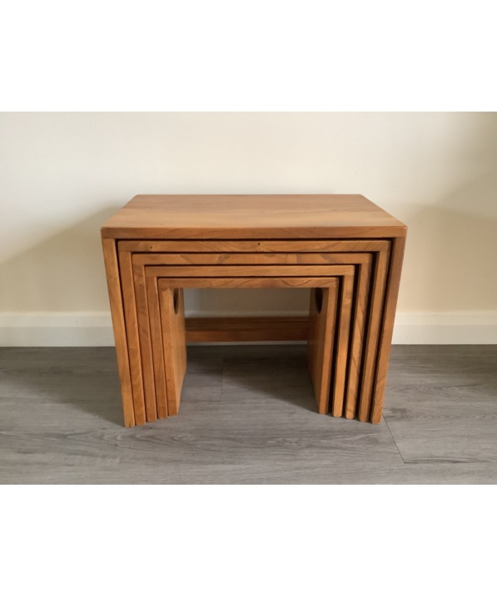 Ercol Nest Of Five Tables. Handcrafted In High Wycombe 1964/70.
