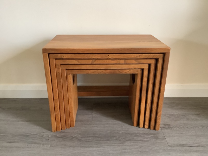 Ercol Nest Of Five Tables. Handcrafted In High Wycombe 1964/70.