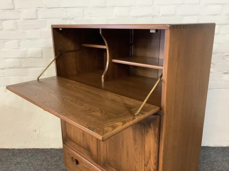 Ercol Windsor 469 Serving Cabinet/Bureau In Golden Dawn.