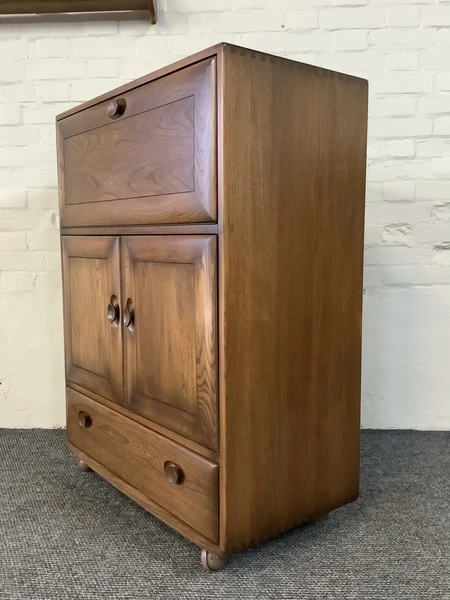 Ercol Windsor 469 Serving Cabinet/Bureau In Golden Dawn.