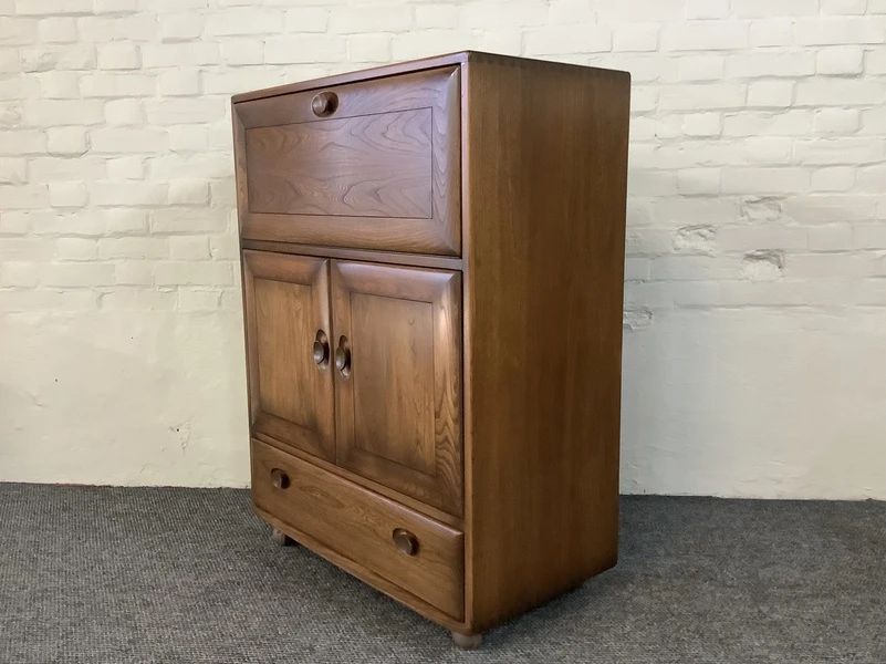 Ercol Windsor 469 Serving Cabinet/Bureau In Golden Dawn.