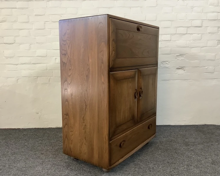 Ercol Windsor 469 Serving Cabinet/Bureau In Golden Dawn.