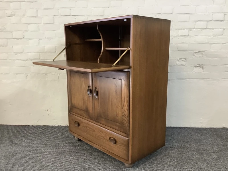 Ercol Windsor 469 Serving Cabinet/Bureau In Golden Dawn.