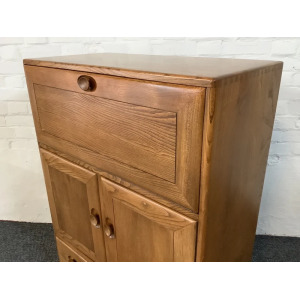 Ercol Windsor 469 Serving Cabinet/Bureau In Natural Elm.