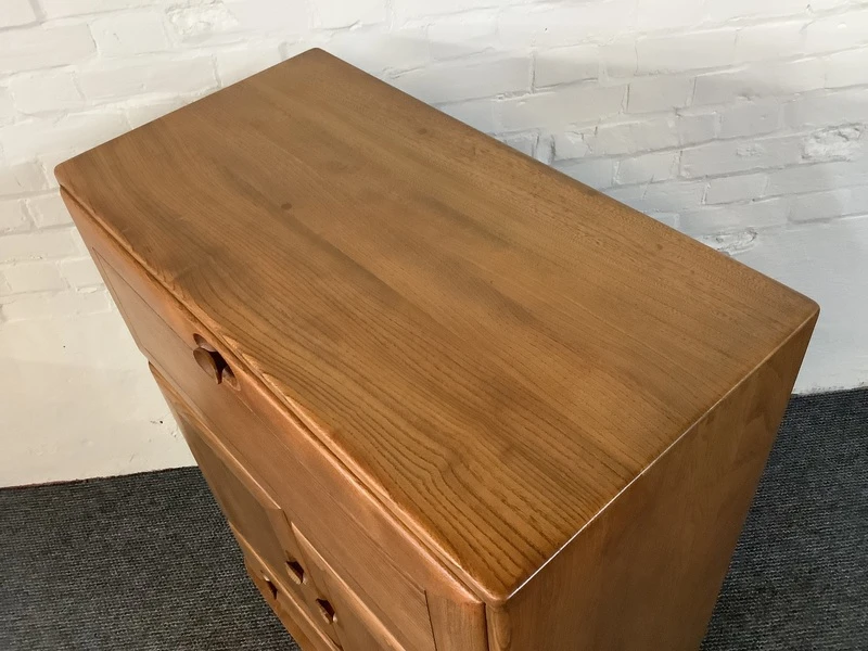 Ercol Windsor 469 Serving Cabinet/Bureau In Natural Elm.
