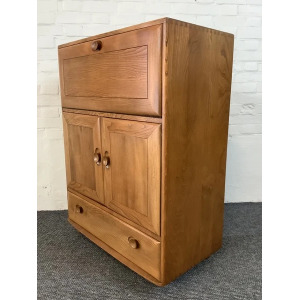 Ercol Windsor 469 Serving Cabinet/Bureau In Natural Elm.