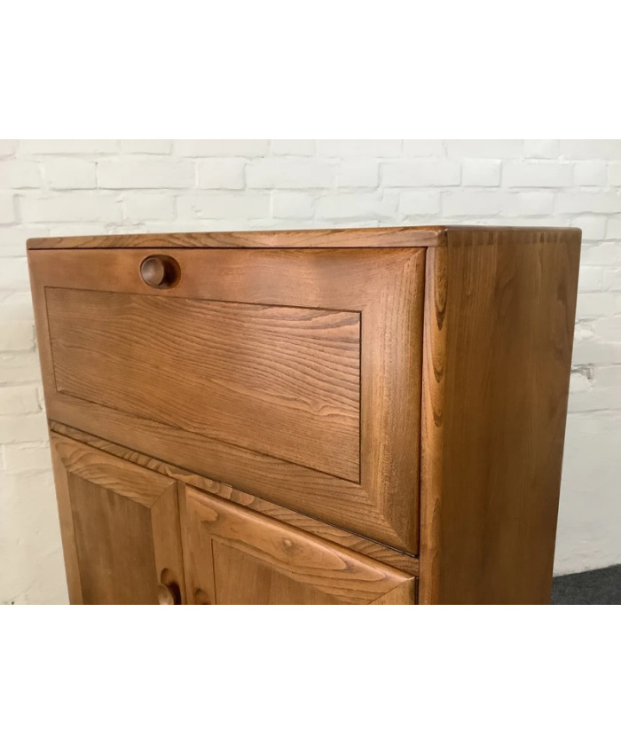 Ercol Windsor 469 Serving Cabinet/Bureau In Natural Elm.