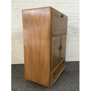 Ercol Windsor 469 Serving Cabinet/Bureau In Natural Elm.